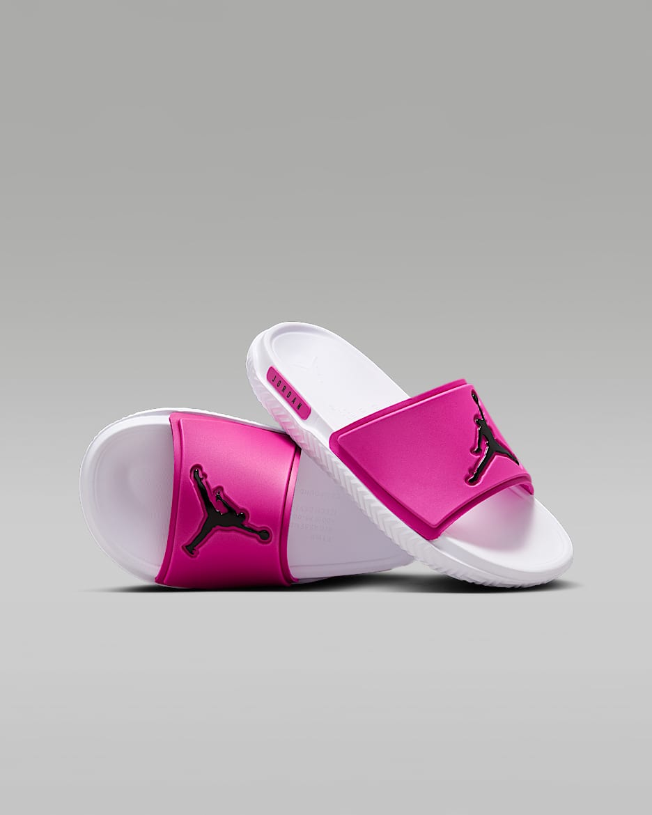 Black and pink jordan slides online